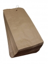 Papier-Bäckerfaltenbeutel/Seitenfaltenbeutel braun 11+5,5x24cm, gefädelt à 100 Stk.  Nur in 100er Einheiten bestellbar!